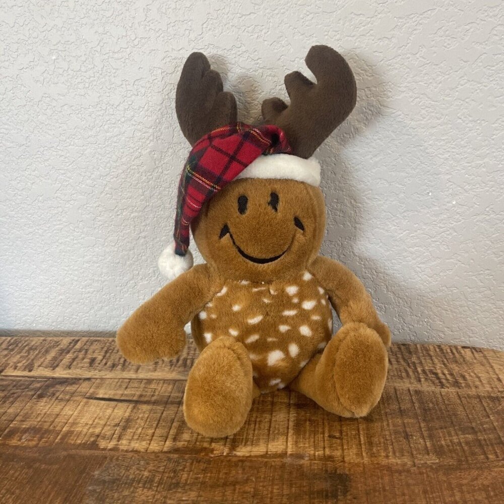 DanDee Tickle Wiggle Christmas Smiley Reindeer Plush Wiggles Does NOT Sing - Picture 2 of 7